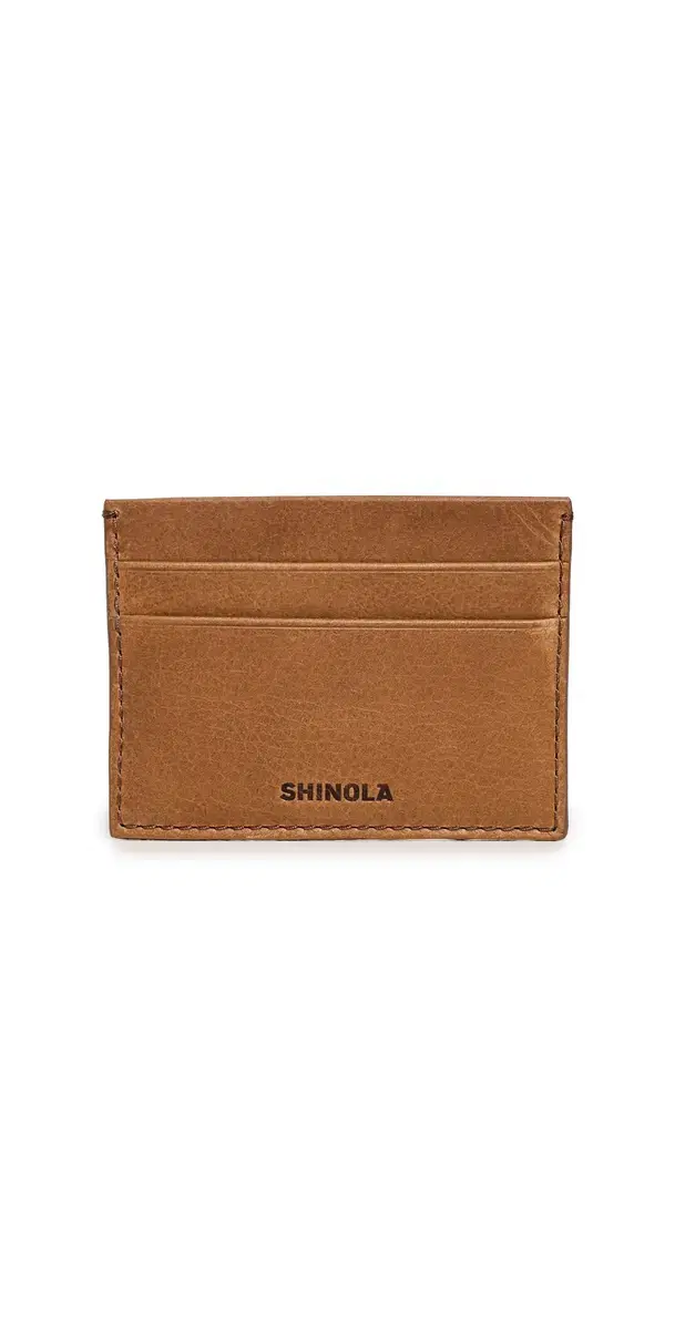 Shinola Leather Card Case Tan One Size