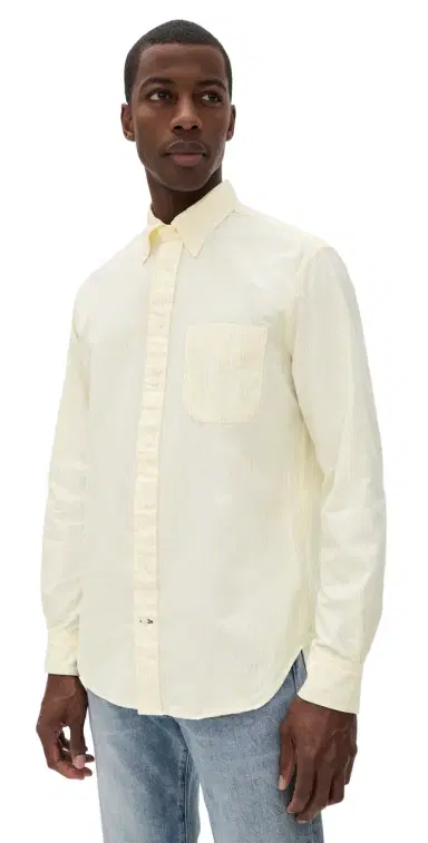 Gitman Vintage Striped Spring Oxford Shirt Yellow Stripe M | Thumbnail 1 Gitman Vintage Striped Spring Oxford Shirt Yellow Stripe M | Thumbnail 1