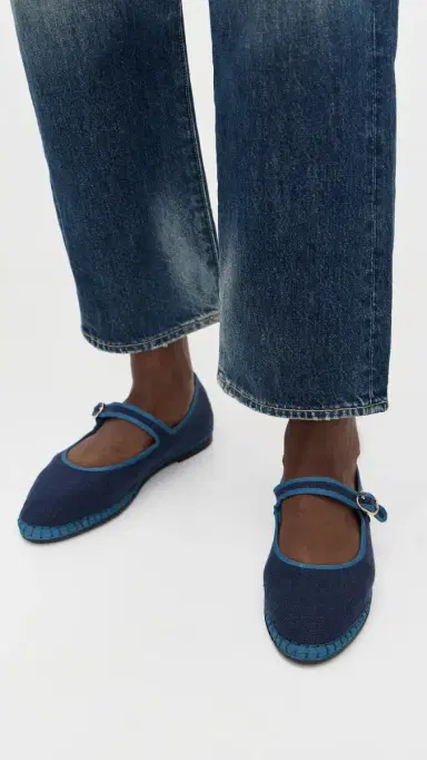 Flabelus Arthur Linen Mary Jane Flats Arthur 36 | Thumbnail 3
