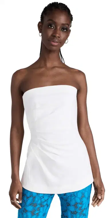 Proenza Schouler Matte Viscose Crepe Strapless Top | Thumbnail 1 Proenza Schouler Matte Viscose Crepe Strapless Top | Thumbnail 1