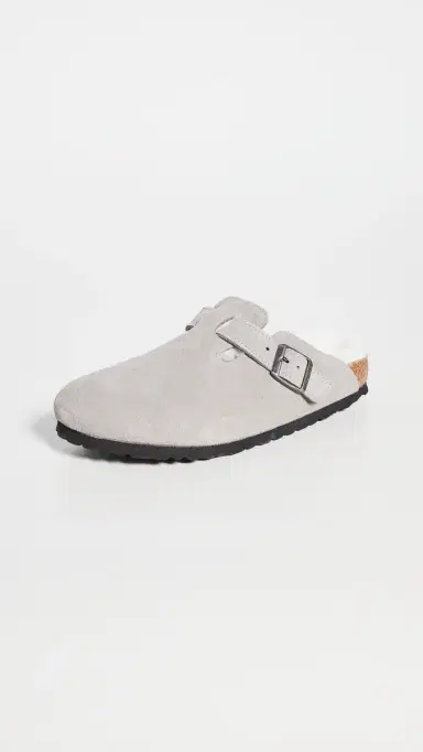 Birkenstock Boston Shearling Clogs Stone Coin 38 | Thumbnail 2
