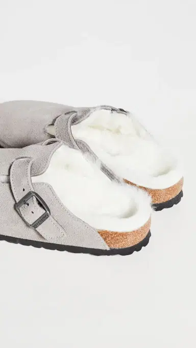Birkenstock Boston Shearling Clogs Stone Coin 38 | Thumbnail 4