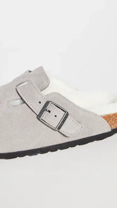 Birkenstock Boston Shearling Clogs Stone Coin 38 | Thumbnail 6
