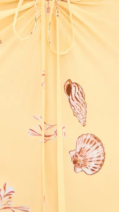 MINKPINK Marisol Keyhole Mini Dress Butter Seashells | Thumbnail 6