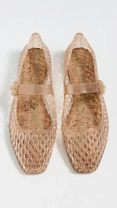 Sam Edelman Michaela Jelly Flats Transparent Brown 7 | Thumbnail 5
