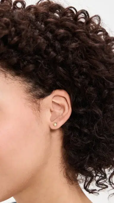 Madewell Demi-Fine Strawberry Stud Earrings 14K | Thumbnail 3