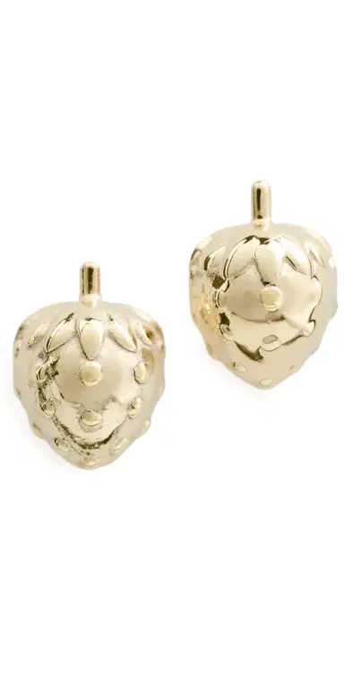 Madewell Demi-Fine Strawberry Stud Earrings 14K | Thumbnail 1