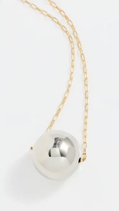 Isabel Marant Long Bead Necklace Dore/Silver One Size | Thumbnail 2