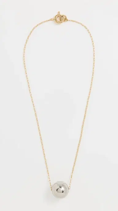 Isabel Marant Long Bead Necklace Dore/Silver One Size | Thumbnail 4