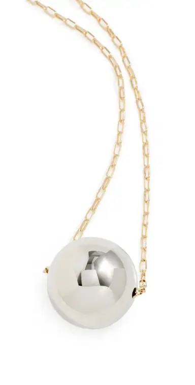 Isabel Marant Long Bead Necklace Dore/Silver One Size | Thumbnail 1