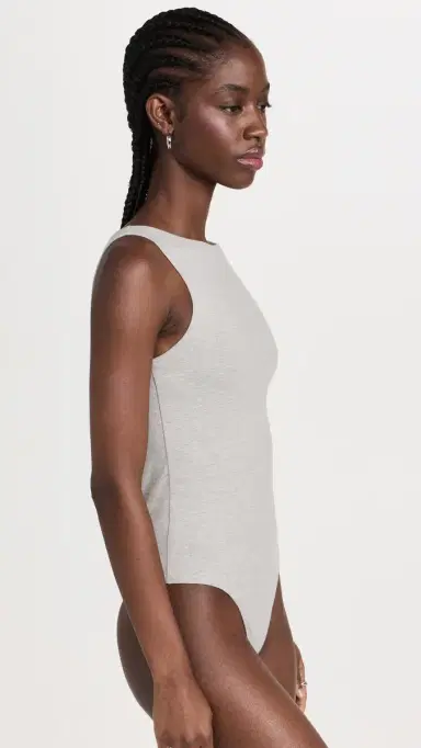 Ambitionist High Neck Tank Thong Bodysuit Grey | Thumbnail 4