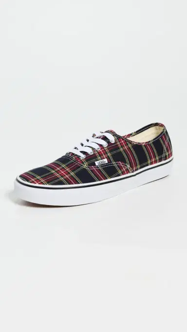 Vans Authentic Sneakers Plaid Navy | Thumbnail 2