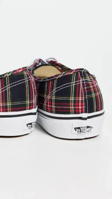 Vans Authentic Sneakers Plaid Navy | Thumbnail 3