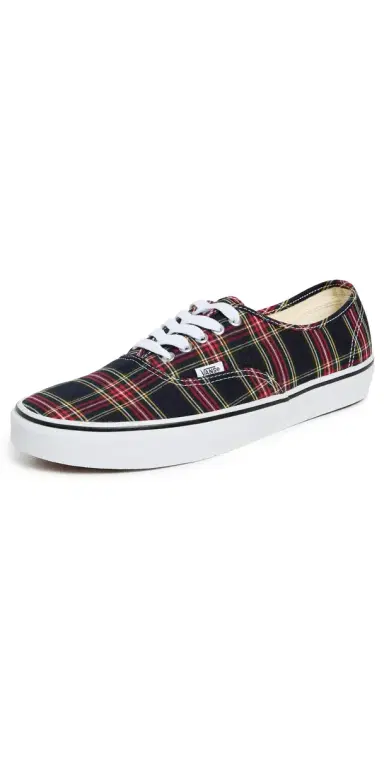 Vans Authentic Sneakers Plaid Navy | Thumbnail 1