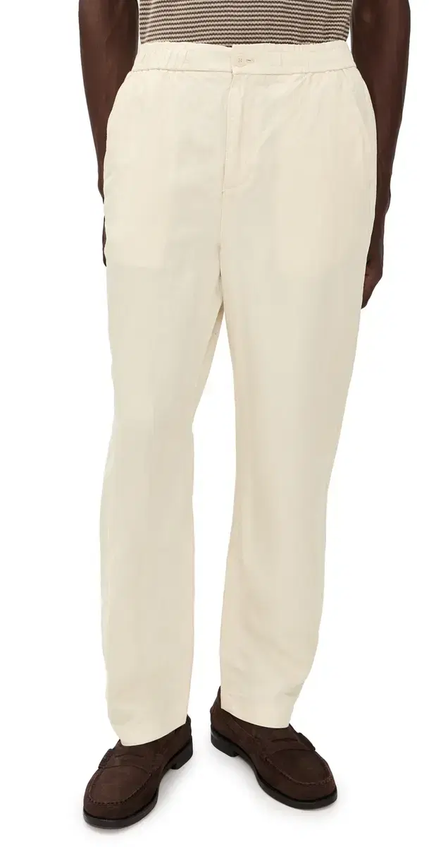 Cotton inen Trousers Naturel Clair