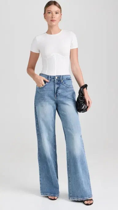 Fleur du Mal Cotton T-Shirt Thong Bodysuit | Thumbnail 5