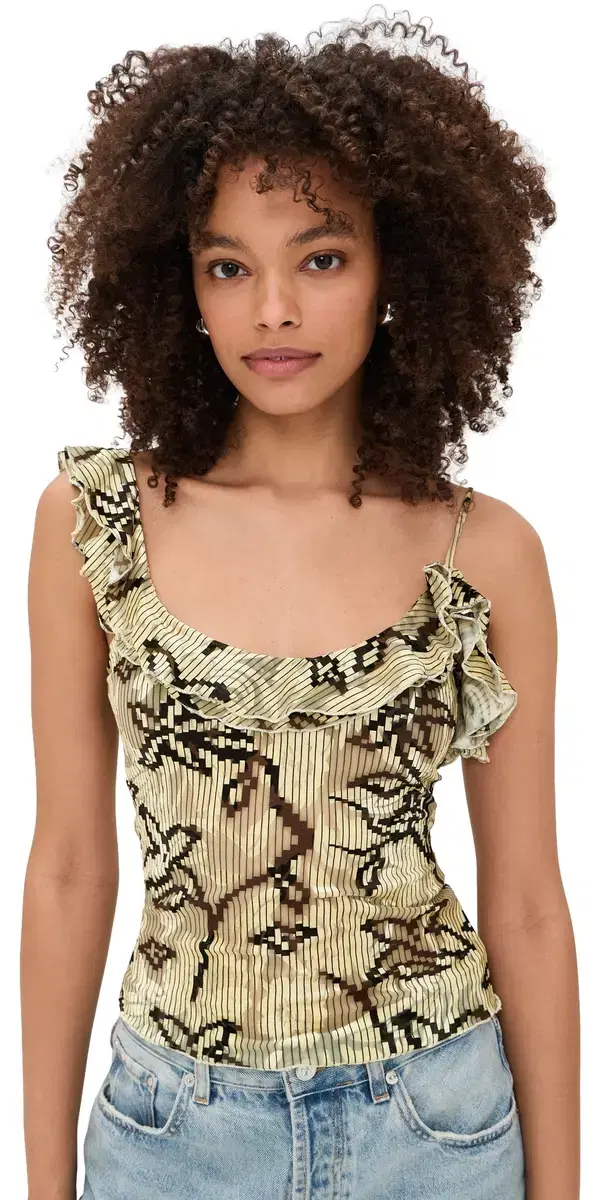 Arla Top Ecru/Brown