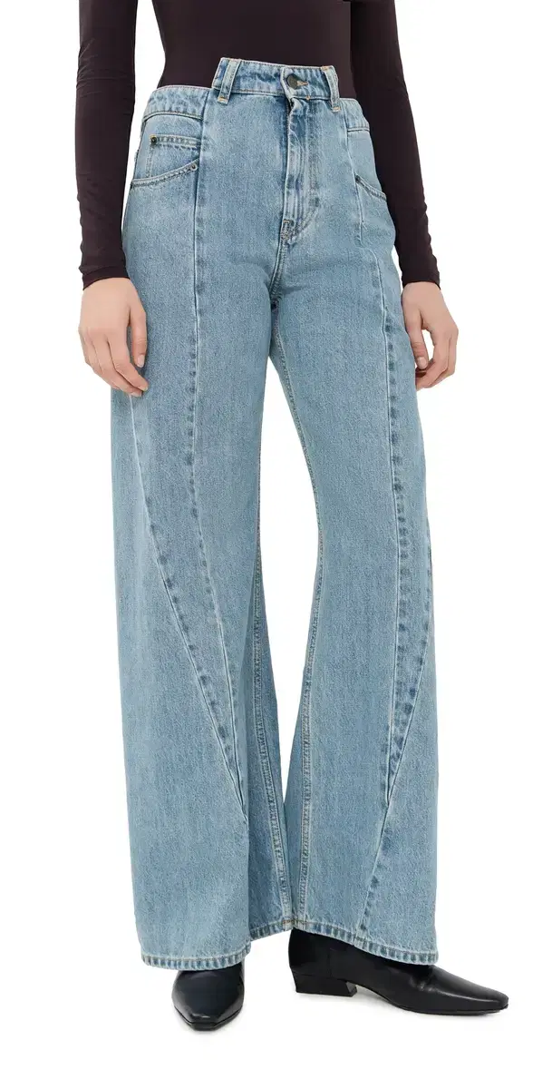 Cutout Jeans Medium Blue Stone Wash