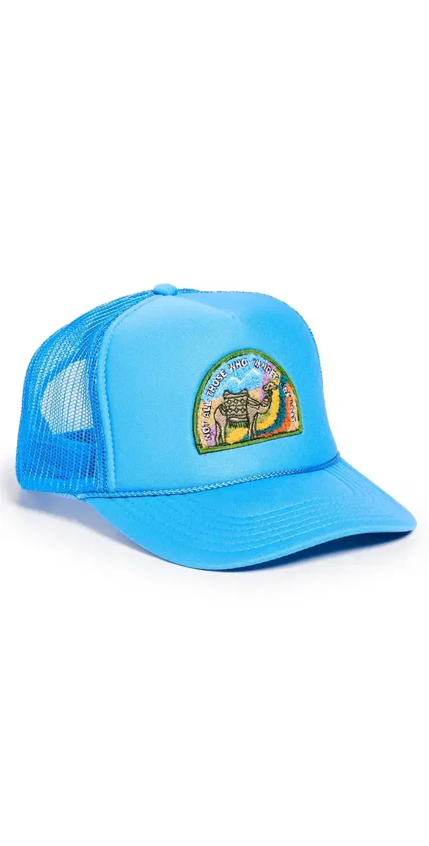 Freya Not All Who Wander Trucker Hat Azure One Size