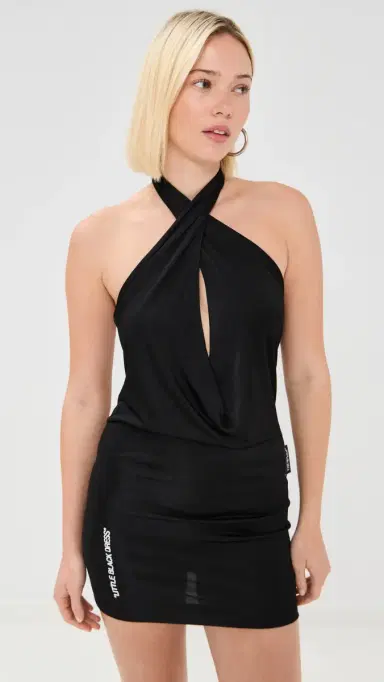 Off-White Fluid Jer Little Black Dress Black/White 42 | Thumbnail 2 Off-White Fluid Jer Little Black Dress Black/White 42 | Thumbnail 2