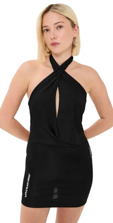 Off-White Fluid Jer Little Black Dress Black/White 42 | Thumbnail 1 Off-White Fluid Jer Little Black Dress Black/White 42 | Thumbnail 1