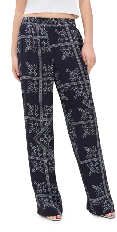 4th & Reckless Amira atin Trousers Paisley | Thumbnail 1