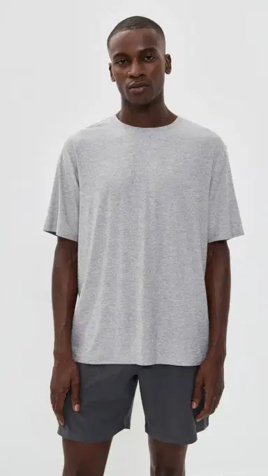 Beyond Yoga Featherweight Always Beyond Crew Tee 2.0 Silver Mist L | Thumbnail 2 Beyond Yoga Featherweight Always Beyond Crew Tee 2.0 Silver Mist L | Thumbnail 2