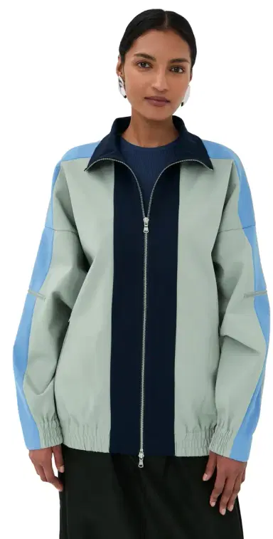 Tibi Compact Tech Knit Bomber Light Grey ulti | Thumbnail 1