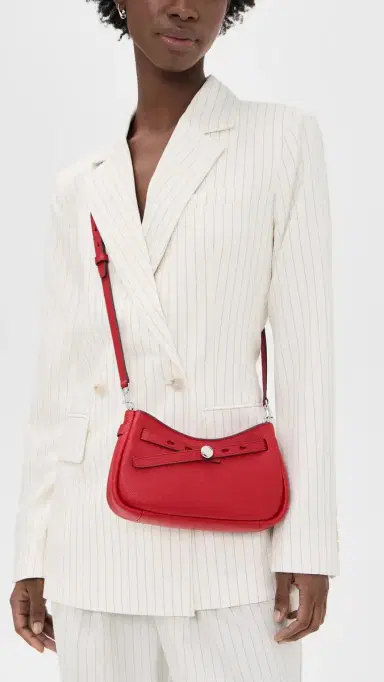 Tory Burch Romy Zip Top Crossbody Bag Tory Red One Size | Thumbnail 3