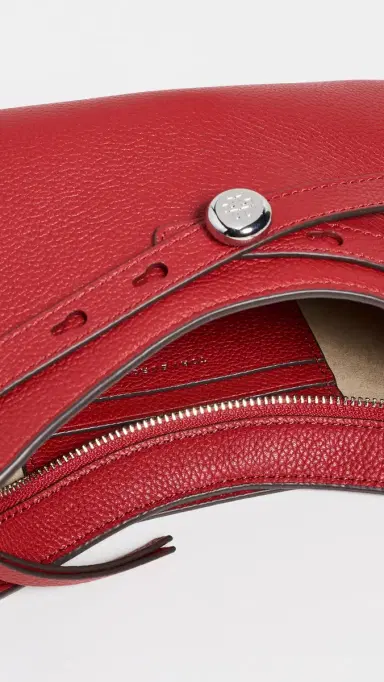 Tory Burch Romy Zip Top Crossbody Bag Tory Red One Size | Thumbnail 6