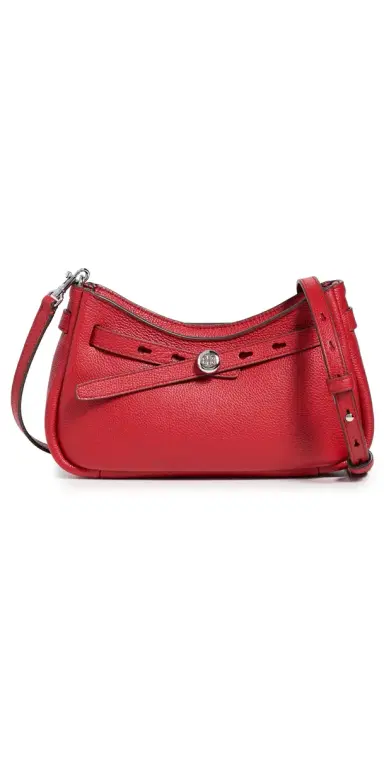Tory Burch Romy Zip Top Crossbody Bag Tory Red One Size | Thumbnail 1