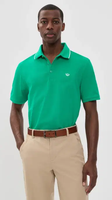 Adidas Golf Originals Twistknit Trefoil Polo Court Green M | Thumbnail 2