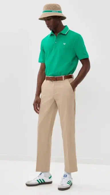 Adidas Golf Originals Twistknit Trefoil Polo Court Green M | Thumbnail 5