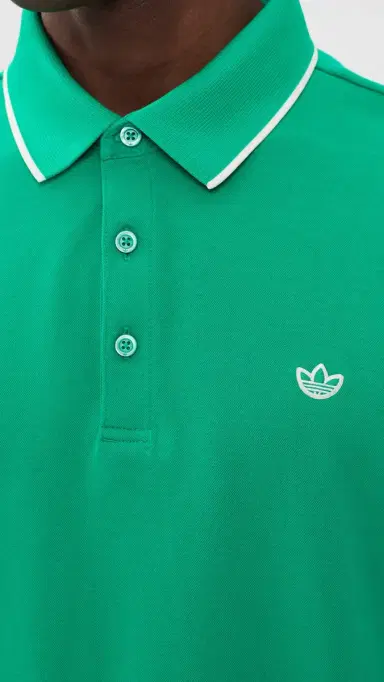 Adidas Golf Originals Twistknit Trefoil Polo Court Green M | Thumbnail 6