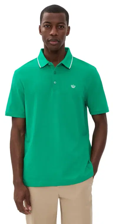 Adidas Golf Originals Twistknit Trefoil Polo Court Green M | Thumbnail 1