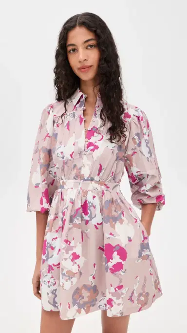 Cleobella x overly Grey Leigh Mini Dress Blume Print | Thumbnail 2