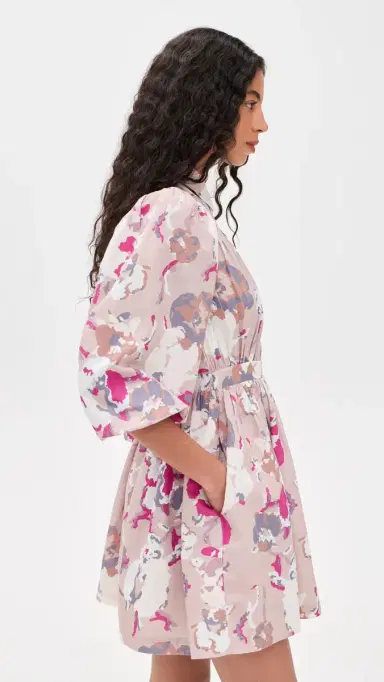 Cleobella x overly Grey Leigh Mini Dress Blume Print | Thumbnail 4