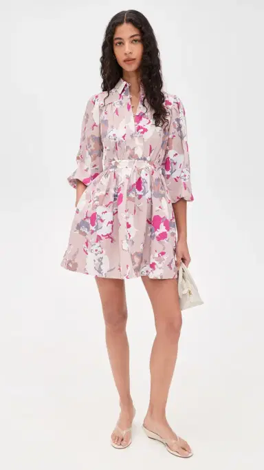 Cleobella x overly Grey Leigh Mini Dress Blume Print | Thumbnail 5