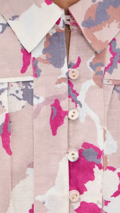 Cleobella x overly Grey Leigh Mini Dress Blume Print | Thumbnail 6