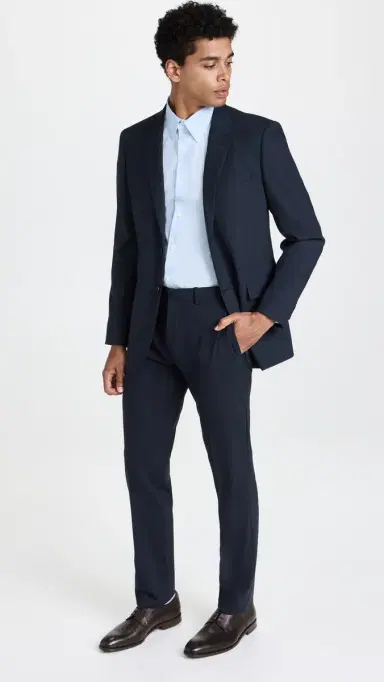 Theory Chambers Stretch Wool Blazer Navy 40L | Thumbnail 6