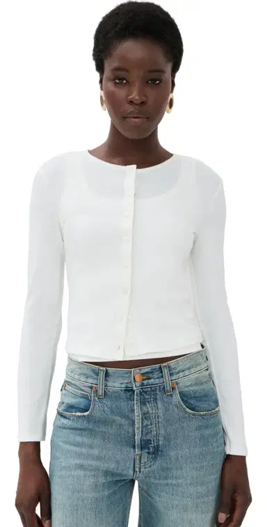 LE BOP Eloise Cropped Cardigan Ivory L | Thumbnail 1
