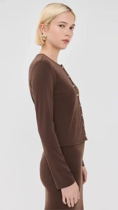 LE BOP Eloise Cropped Cardigan Chocolate M | Thumbnail 5