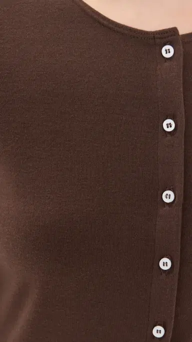 LE BOP Eloise Cropped Cardigan Chocolate M | Thumbnail 6