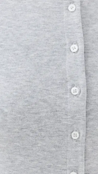 LE BOP Eloise Cropped Cardigan Heather Grey L | Thumbnail 6 LE BOP Eloise Cropped Cardigan Heather Grey L | Thumbnail 6
