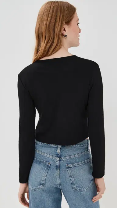 LE BOP Eloise Cropped Cardigan Black XL | Thumbnail 3 LE BOP Eloise Cropped Cardigan Black XL | Thumbnail 3