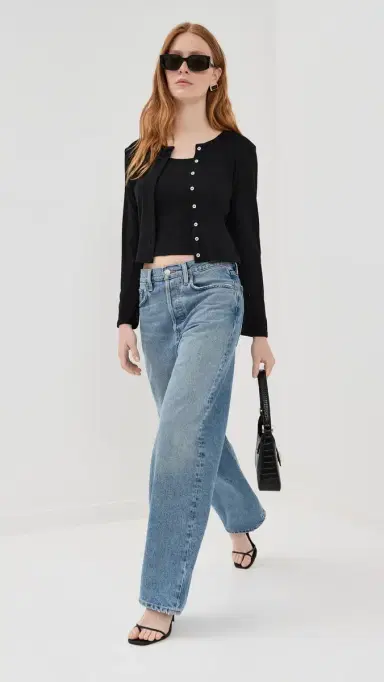 LE BOP Eloise Cropped Cardigan Black XL | Thumbnail 5 LE BOP Eloise Cropped Cardigan Black XL | Thumbnail 5