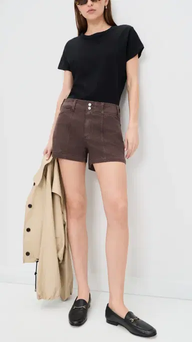 PAIGE Olivia Shorts Rich Chocolate | Thumbnail 2