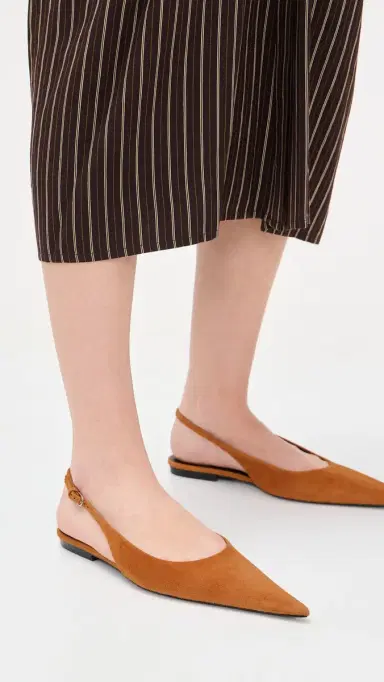 Victoria Beckham Victoria Slingback Flats Bronze | Thumbnail 3