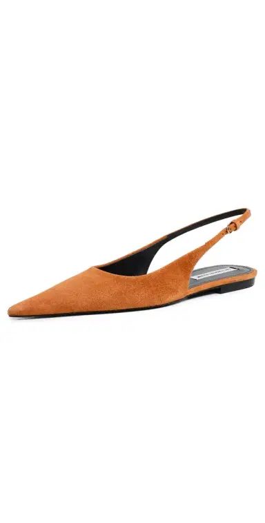 Victoria Beckham Victoria Slingback Flats Bronze | Thumbnail 1