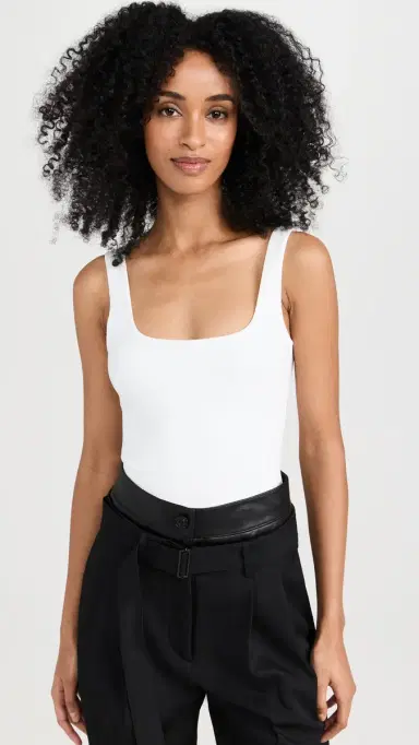 GOOD AMERICAN Sculpting Modern Tank Thong Bodysuit White001 XL | Thumbnail 2 GOOD AMERICAN Sculpting Modern Tank Thong Bodysuit White001 XL | Thumbnail 2